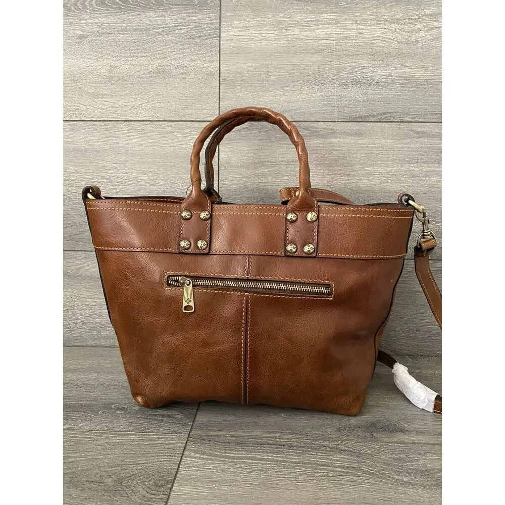Patricia Nash Analia Top Handle Crossbody Tote Cognac Bag A396721